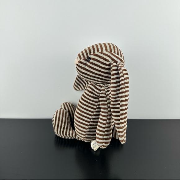 Jellycat Darcy Bunny UK Exclusive Brown Striped Rare Retired Stripes Bashful 12” - Picture 3 of 8